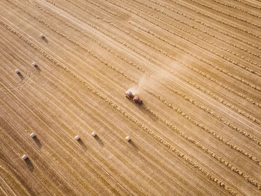 Photographie d'un champs en pleine moisson par Ivan Bandura